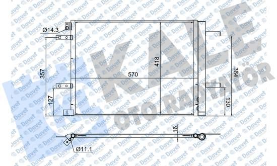 KALE 382640 Klima Radyatoru Peugeot 508 3008 Rifter Citroen Berlingo C5 Aircross 1.5 Bluehdi 1.6 Thp 17- Kurutucu Ile [Brazing Al/Al] [570x418x16]